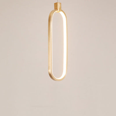Minimalist Long Ring Aluminum 1-Light LED Pendant Light