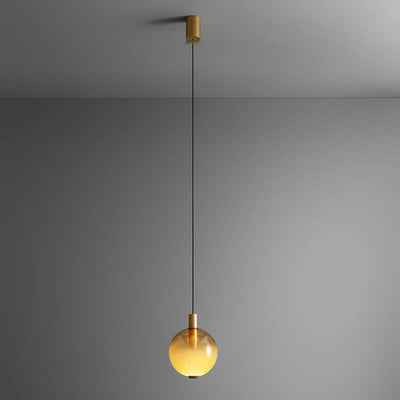 Post-modern Creative Gradient Color Glass Ball 1-Light Pendant Light