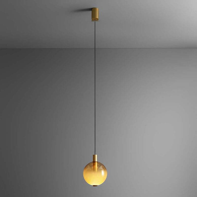 Post-modern Creative Gradient Color Glass Ball 1-Light Pendant Light