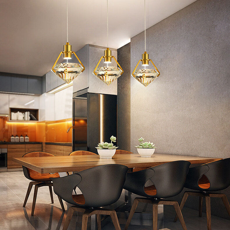 Modern Creative Diamond Shape 1-Light LED Pendant Light