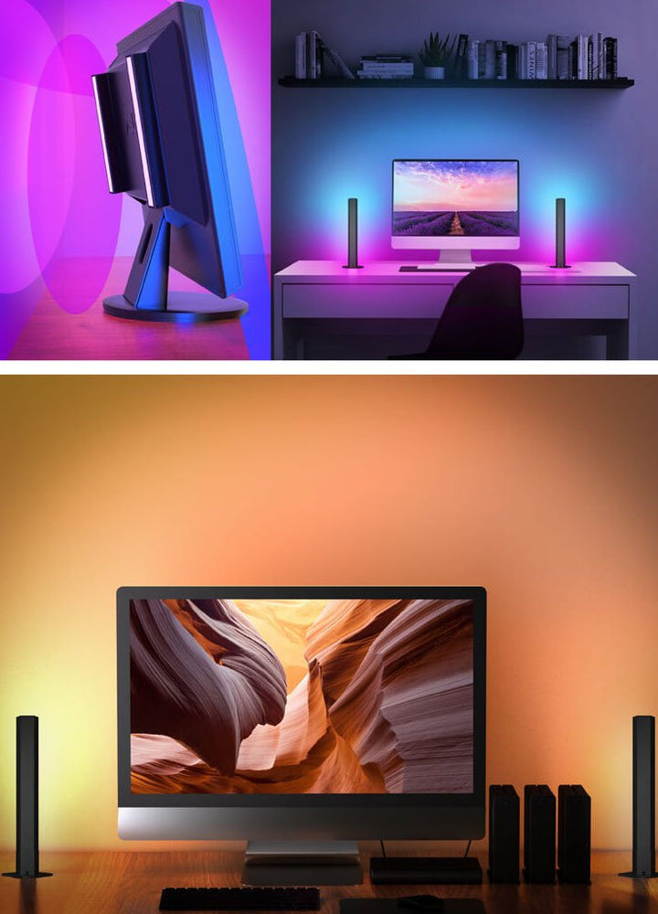 Lampe de table créative à 1 lumière LED RVB à longue bande 