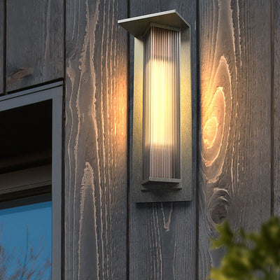 Modern Retro Minimalist Aluminum Glass Outdoor Waterproof Wall Sconce Lamp