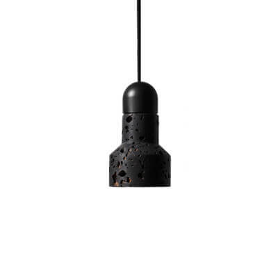 Lava Stone 1-Light Adjustable Length Bell Pendant Light