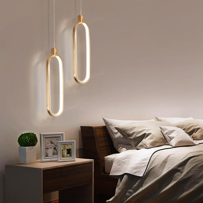 Minimalist Long Ring Aluminum 1-Light LED Pendant Light