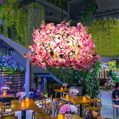 Creative Colorful Flower 3-Light Globe Plants Chandeliers