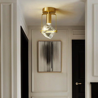 Industrielle Deckenleuchte mit All-Kupfer Blasenkristallkugel Design und LED 