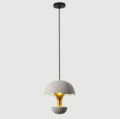 Industrial Cement 1-Light Mushroom Shaped Globe LED Pendant Light