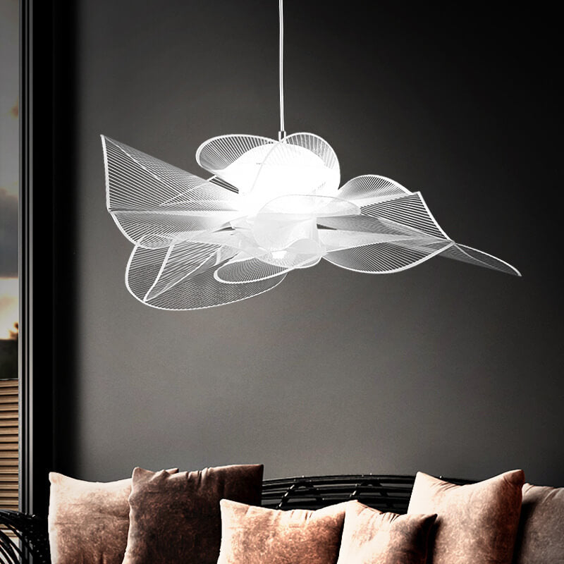 Modern Tulle-Like Floral 1-Light  LED Pendant Light
