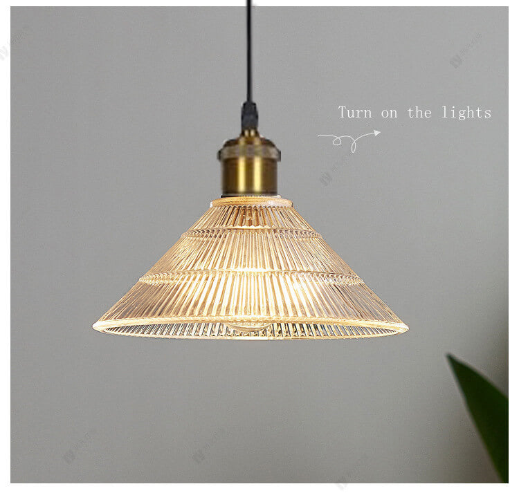 Textured Glass 1-Light Single Dome Pendant Light