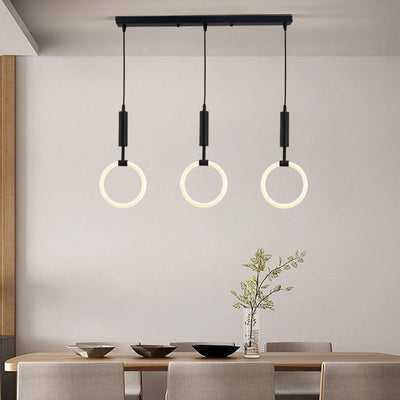 Modern Circle Ring 3-Light LED Chandeliers