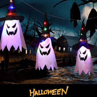 Halloween Ghost Wizard Hut Farbe Licht Stoff 1/5 Licht Batterie USB LED Lichterkette 