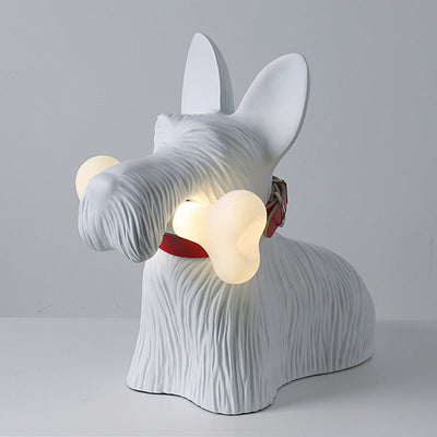 Nordic Cartoon Resin Dog Bone Decorative LED Table Lamp