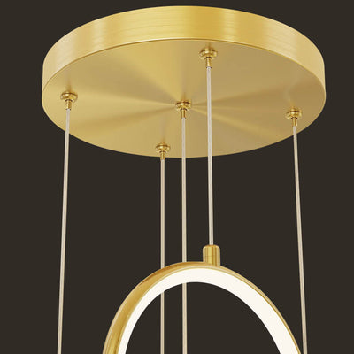 Modern Diamond Ring-Shaped 3/5 Light LED Chandeliers
