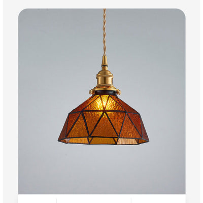 Water Ripple Glass 1-Light Irregular Dome Pendant Light