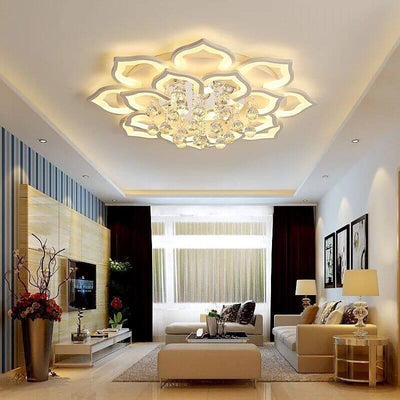إضاءة السقف الكريستالية الحديثة بزهرة LED مع 20 مصباح 