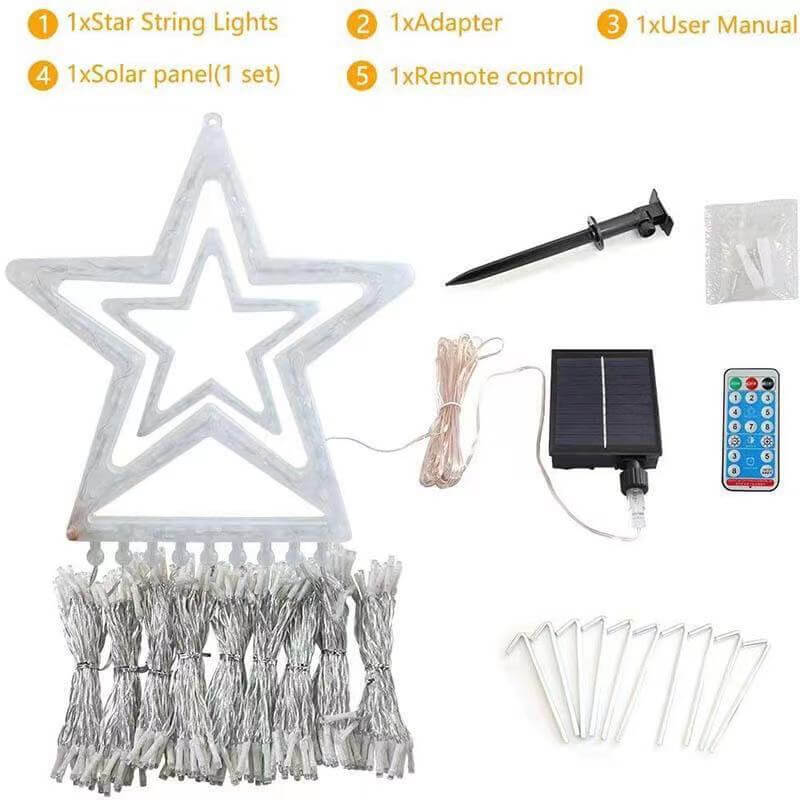 Lumières LED en forme de météores de Noël en cascade d&