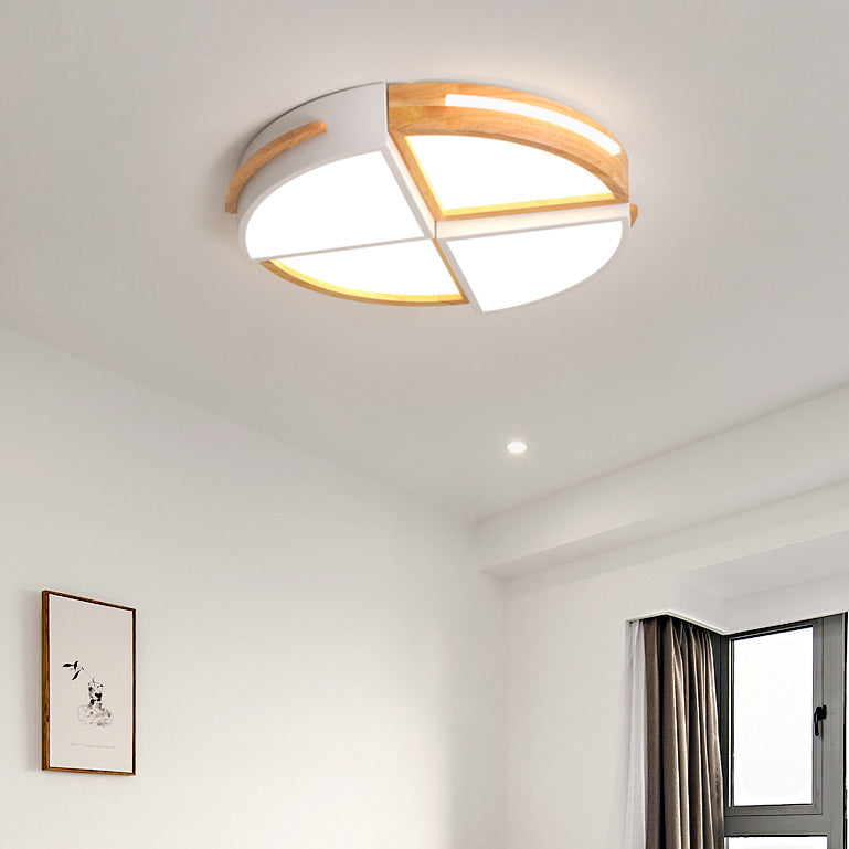 Diseño de Molino de Viento Geométrico de Tronco Creativo Nórdico LED Montaje Empotrado 