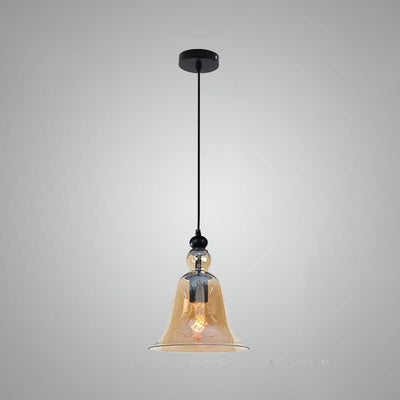 Lustre suspendu à 1 lumière en verre industriel 