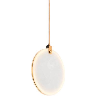 Post-modern Minimalist Round Marble 1-Light LED Pendant Light