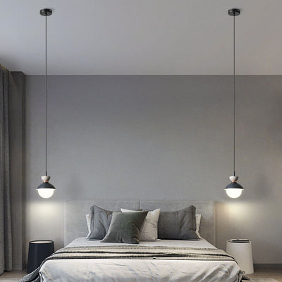 Modern Macaron Metal 1-Light Globe Pendant Light