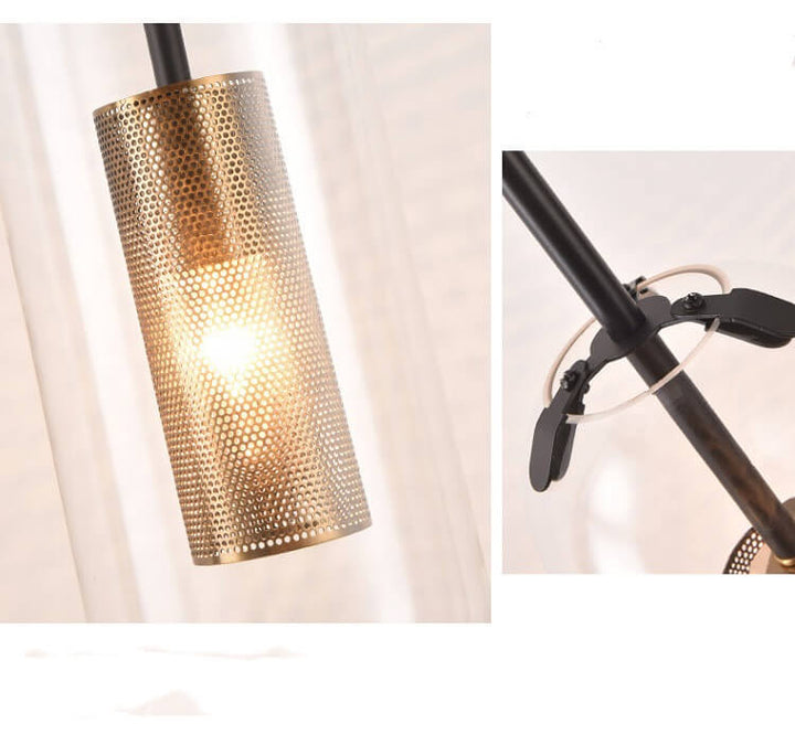 Aplique de pared de 1 luz con cristal transparente en forma de cilindro, estilo minimalista moderno, para sala de estar 
