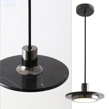 Modern Luxury Round Marble Disc LED Pendant Light For Living Room