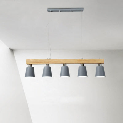 Modern Wooden Nordic Barrel 3/5-Light