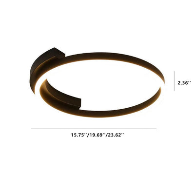 Modern Minimalist Round 1-Light LED Flush Mount Ceiling Light