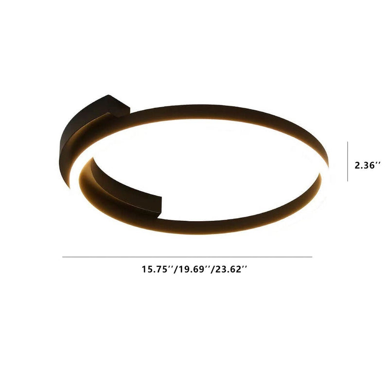 Modern Minimalist Round 1-Light LED Flush Mount Ceiling Light