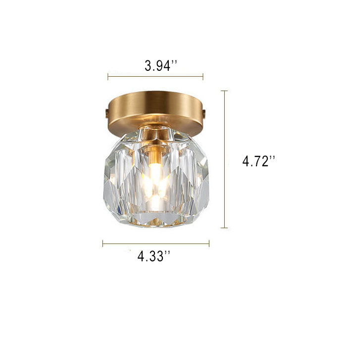 Kristall 1-Licht LED Globe Semi-Flush Mount Beleuchtung 