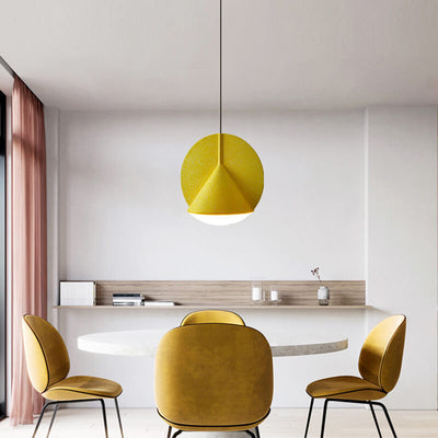 Modern Resin Colorful Round Shape 1-Light LED Pendant Light