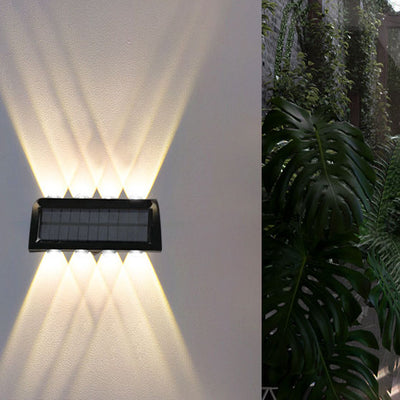 Moderne Solar LED Outdoor Wasserdichte Garten Wandleuchte Lampe 