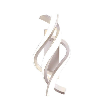 Modern Minimalist Spiral 1-Light LED Wall Sconce Lamp
