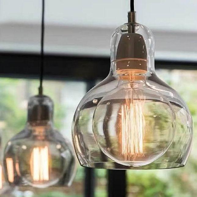 Modern Gourd Glass 1-Light Pendant Light