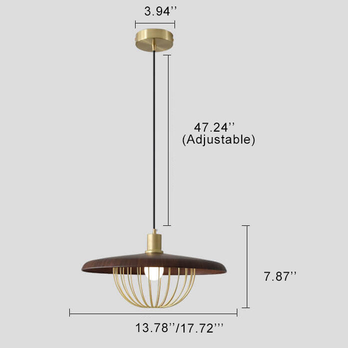 Modern 1-Light Japanese Elements Pendant Light