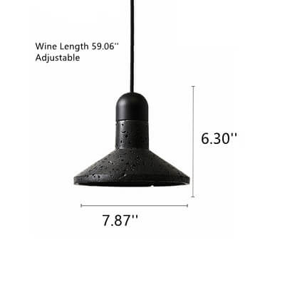 Lava Stone 1-Light Adjustable Length Dome Pendant Light