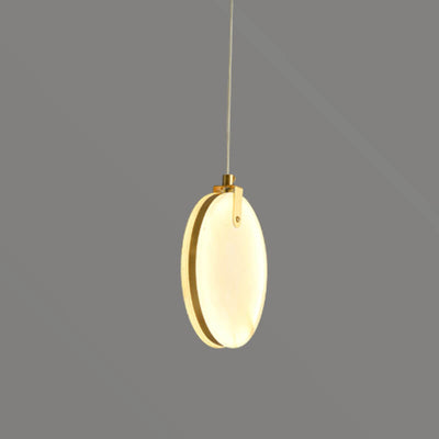 Post-modern Minimalist Round Marble 1-Light LED Pendant Light