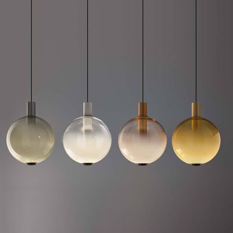 Post-modern Creative Gradient Color Glass Ball 1-Light Pendant Light