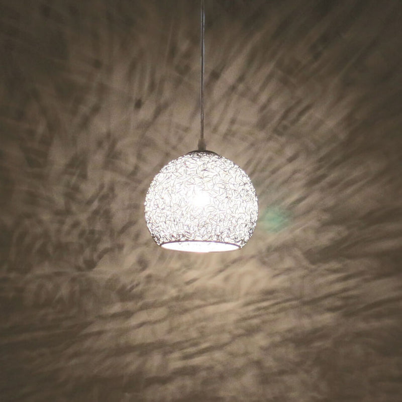 Modern Aluminum Wire 1-Light Dome Pendant Light