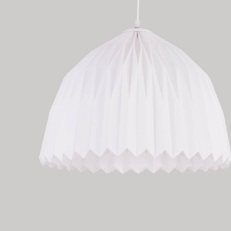 Suspension lumineuse moderne créative en dôme plissé acrylique à 1 lumière 