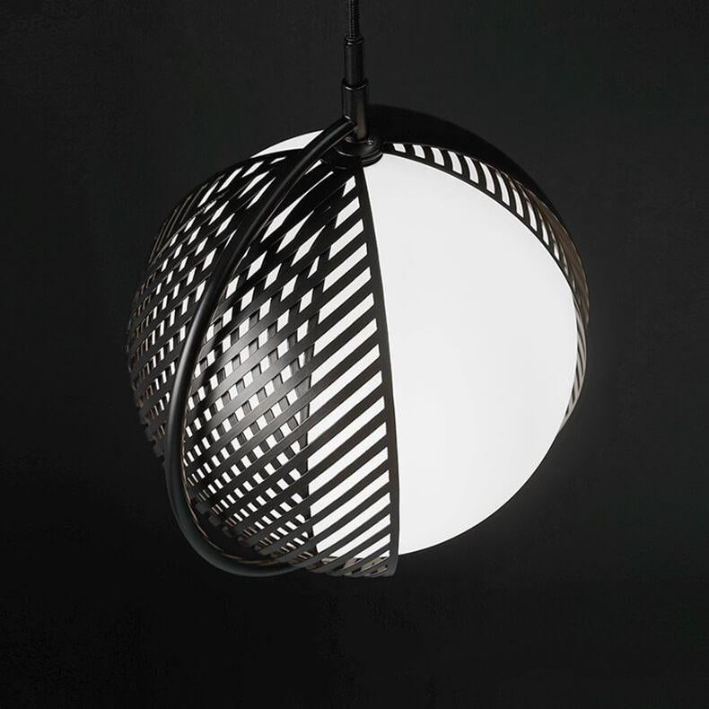 Modern Creative Iron Round Glass Ball 1-Light Pendant Light