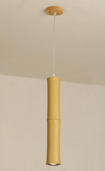 Bamboo Long Tube 1-Light LED Zen Pendant Light