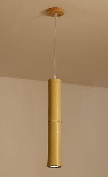 Bamboo Long Tube 1-Light LED Zen Pendant Light