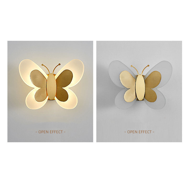 Modern 1-Light Butterfly LED Sconce Lamp