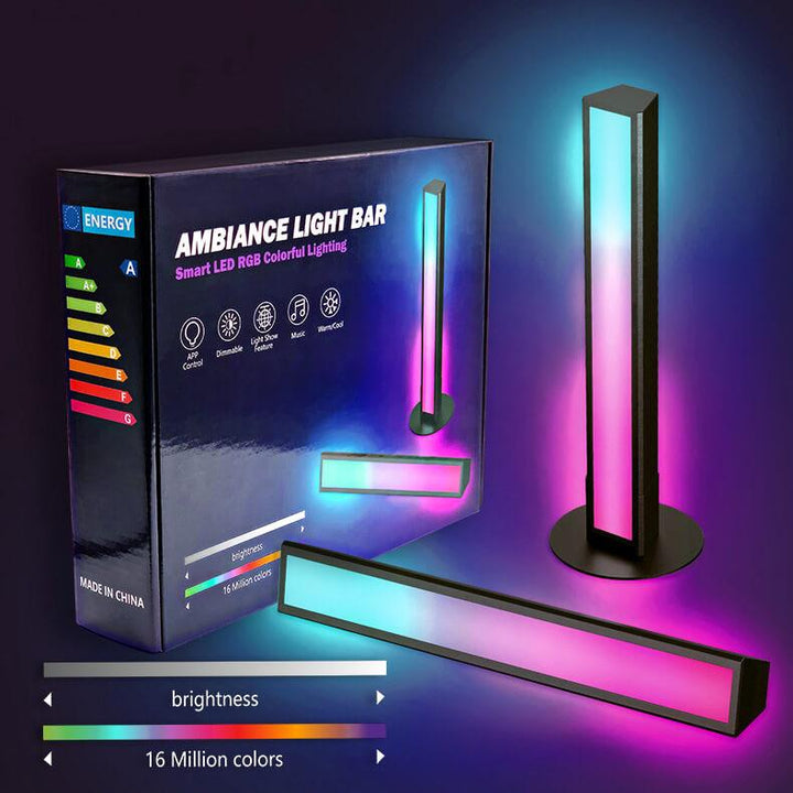 Lampe de table créative à 1 lumière LED RVB à longue bande 