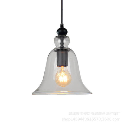 Lustre suspendu à 1 lumière en verre industriel 