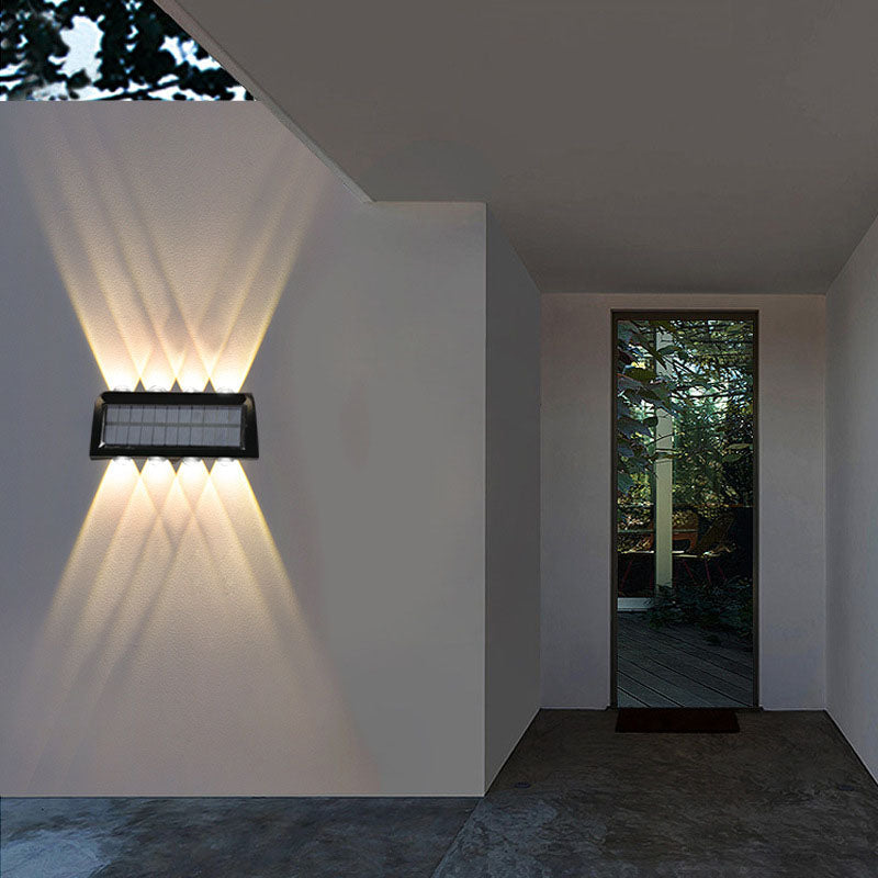Lampe murale moderne à LED solaire étanche pour jardin 