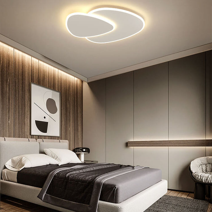 Iluminación empotrada LED minimalista de 1 luz, dos redondas, ajustable y regulable en blanco 