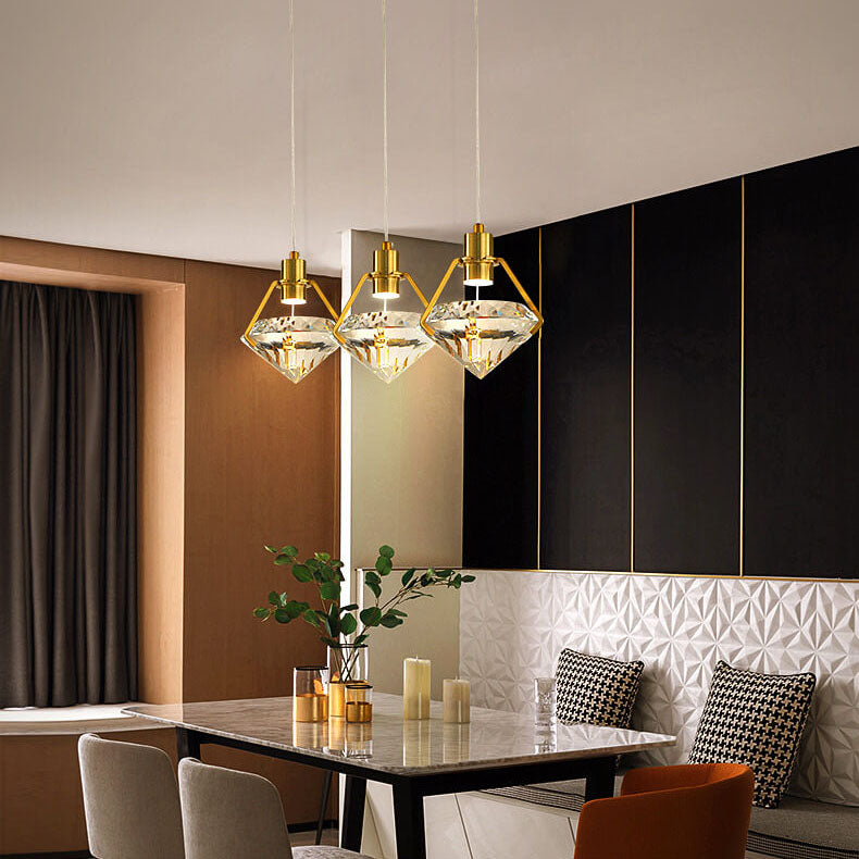 Modern Creative Diamond Shape 1-Light LED Pendant Light