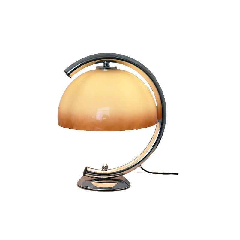 Nordic Glass Semi-Circle 1-Light Decorative Table Lamp